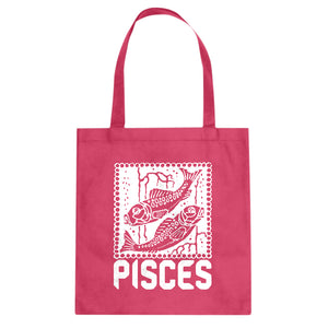 Tote Pisces Zodiac Astrology Canvas Tote Bag