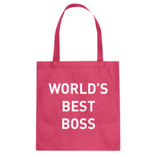 World's Best Boss Cotton Canvas Tote Bag