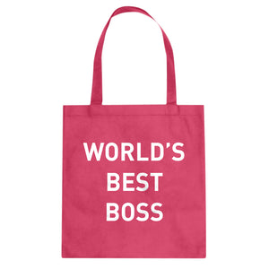 World's Best Boss Cotton Canvas Tote Bag