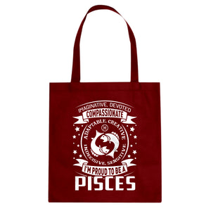 Tote Pisces Astrology Zodiac Sign Canvas Tote Bag