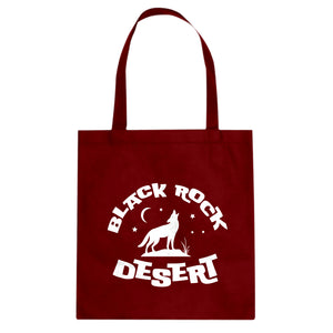 Black Rock Desert Cotton Canvas Tote Bag