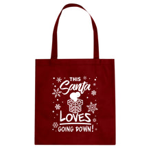 This Santa Loves Going Down Cotton Canvas Tote Bag