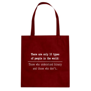 Tote 10 Types of People Canvas Tote Bag