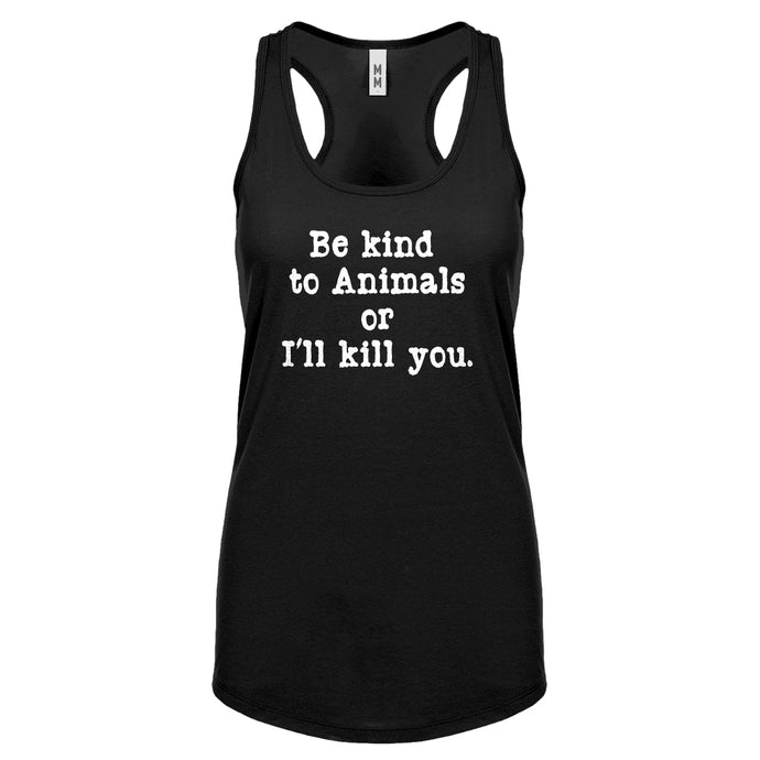 Racerback Be Kind to Animals Womens Tank Top