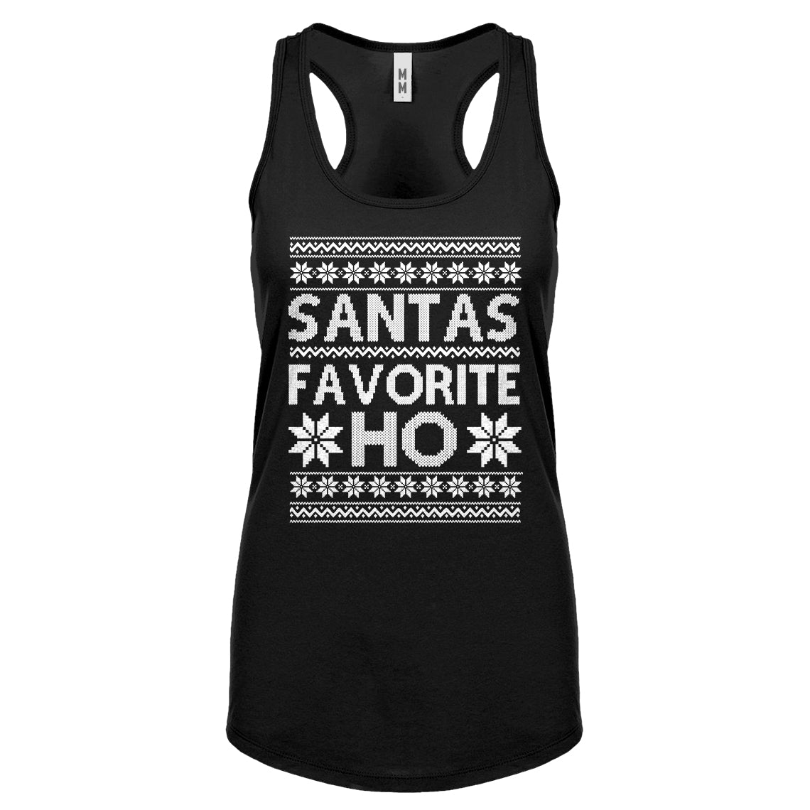 Racerback Santas Favorite Ho Womens Tank Top