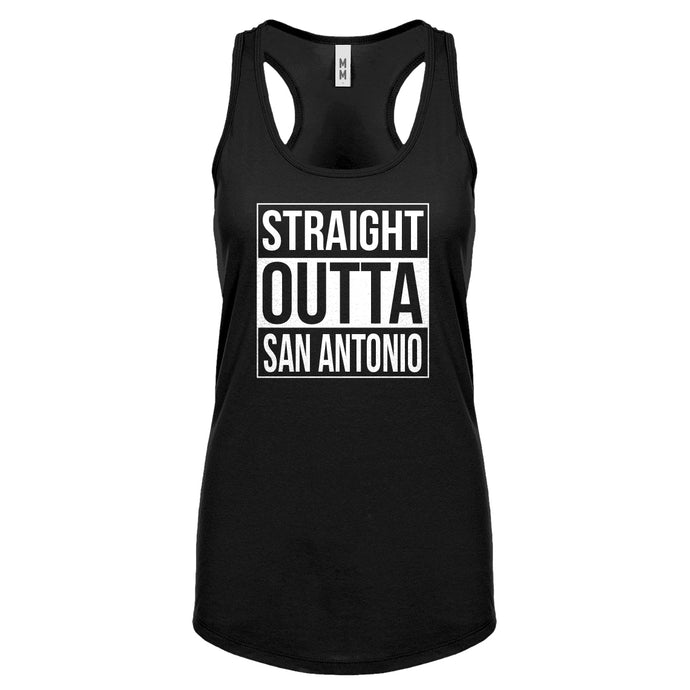 Straight Outta San Antonio Womens Racerback Tank Top