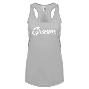 Racerback Groom Womens Tank Top