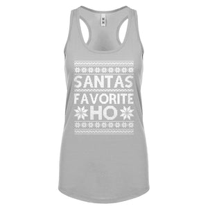 Racerback Santas Favorite Ho Womens Tank Top