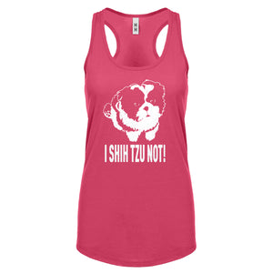 Racerback I Shih Tzu Not Womens Tank Top