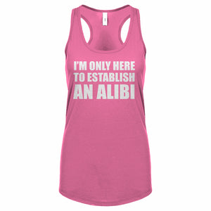 Here to Establish and Alibi Womens Racerback Tank Top