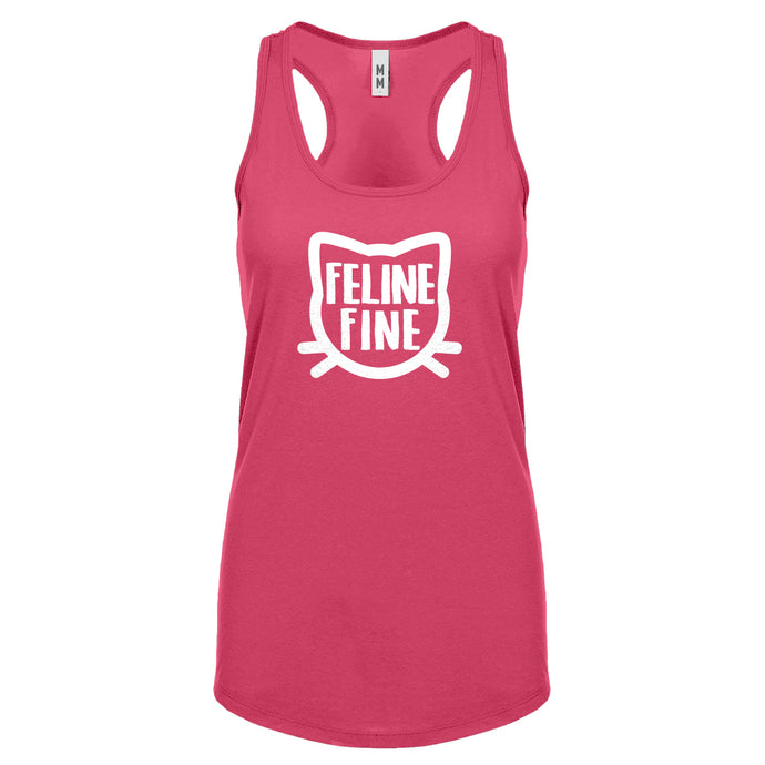 Racerback Feline Fine Womens Tank Top