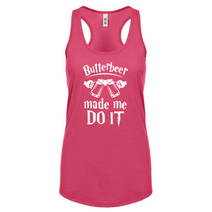 Racerback Butterbeer Made Me Do It Womens Tank Top