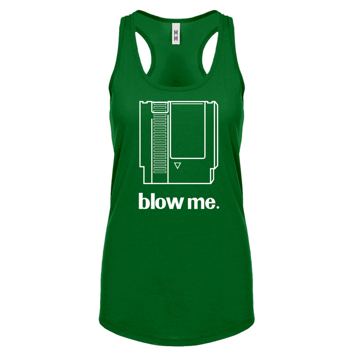 Racerback Blow Me Game Cartridge Womens Tank Top