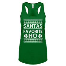 Racerback Santas Favorite Ho Womens Tank Top