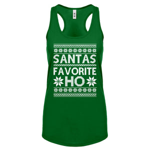 Racerback Santas Favorite Ho Womens Tank Top