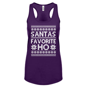 Racerback Santas Favorite Ho Womens Tank Top