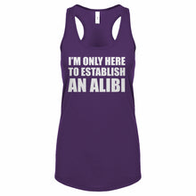 Here to Establish and Alibi Womens Racerback Tank Top