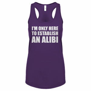 Here to Establish and Alibi Womens Racerback Tank Top