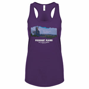 Pleasant Plains Fine Lumber Sawmill Womens Racerback Tank Top