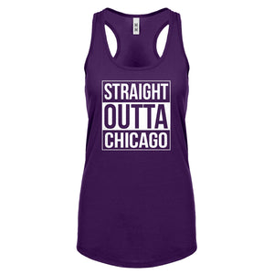 Straight Outta Chicago Womens Racerback Tank Top