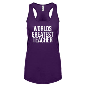 Racerback Worlds Greatest Teacher Womens Tank Top