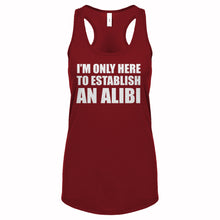 Here to Establish and Alibi Womens Racerback Tank Top