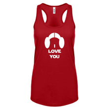 Racerback I Love You Womens Tank Top