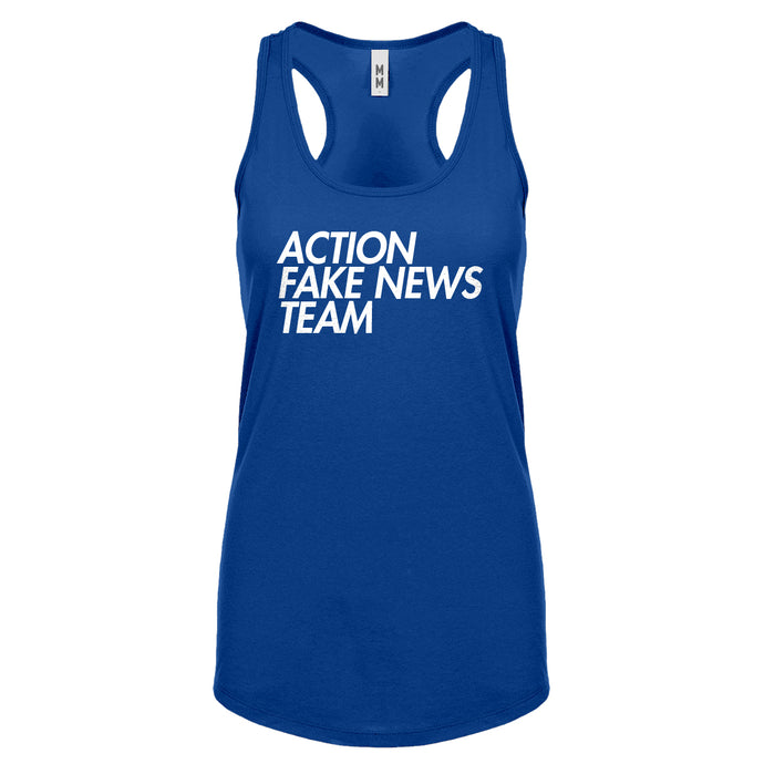 Racerback Action Fake News Team Womens Tank Top