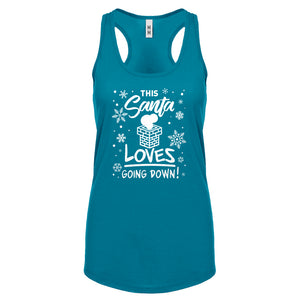 This Santa Loves Going Down Womens Racerback Tank Top