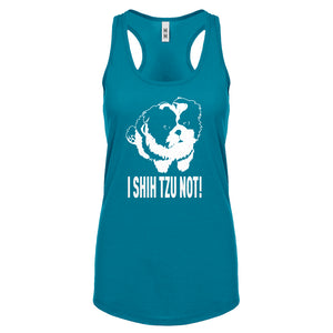 Racerback I Shih Tzu Not Womens Tank Top