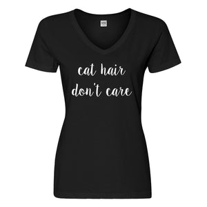 Womens Cat Hair Don't Care Vneck T-shirt