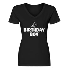 Womens Birthday Boy V-Neck T-shirt