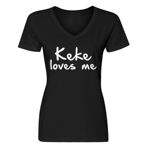 Womens Keke Loves Me V-Neck T-shirt