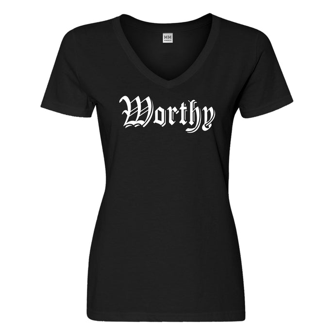 Womens Worthy Vneck T-shirt