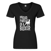 Womens Proud Boxer Parent Vneck T-shirt