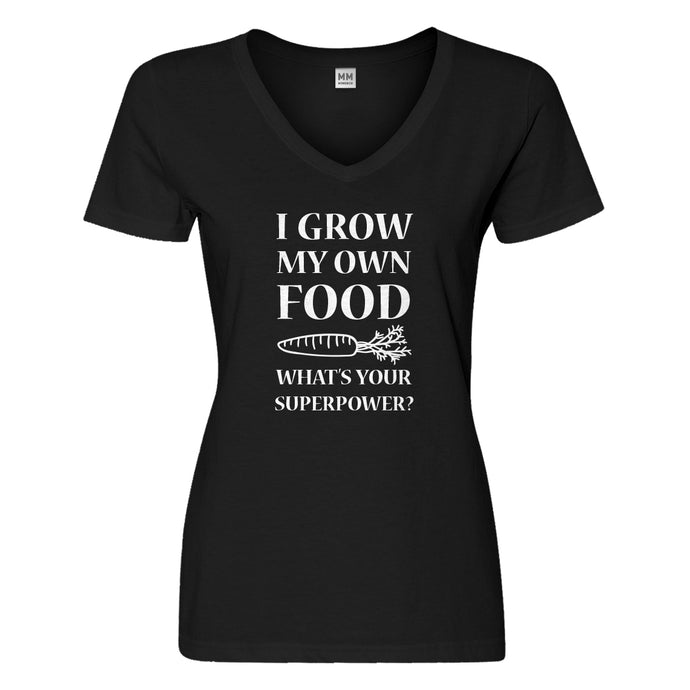 Womens I Grow My Own Food Vneck T-shirt