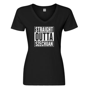 Womens Straight Outta Szechuan Vneck T-shirt