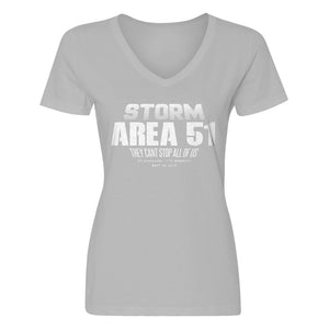 Womens Storm Area 51 They Can't Stop Us All V-Neck T-shirt