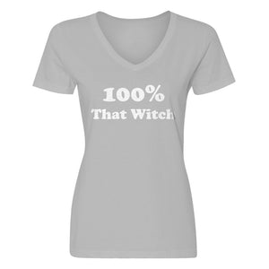 Womens 100% That Witch V-Neck T-shirt