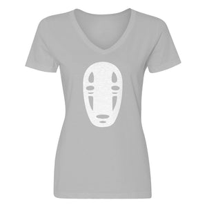 Womens No Face V-Neck T-shirt