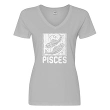 Womens Pisces Zodiac Astrology Vneck T-shirt