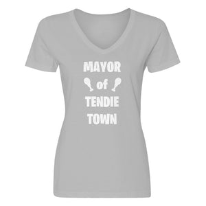 Womens Mayor of Tendie Town V-Neck T-shirt