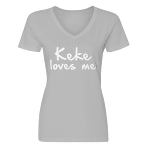 Womens Keke Loves Me V-Neck T-shirt