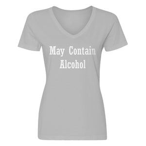 Womens May Contain Alcohol V-Neck T-shirt