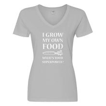 Womens I Grow My Own Food Vneck T-shirt